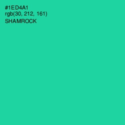 #1ED4A1 - Shamrock Color Image