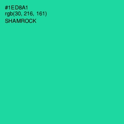 #1ED8A1 - Shamrock Color Image