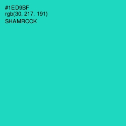 #1ED9BF - Shamrock Color Image