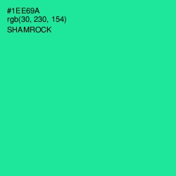 #1EE69A - Shamrock Color Image