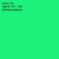 #1EF17B - Spring Green Color Image