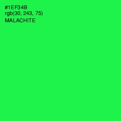 #1EF34B - Malachite Color Image