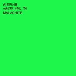 #1EF64B - Malachite Color Image