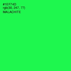 #1EF74D - Malachite Color Image