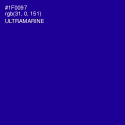 #1F0097 - Ultramarine Color Image