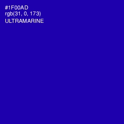 #1F00AD - Ultramarine Color Image