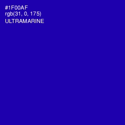 #1F00AF - Ultramarine Color Image