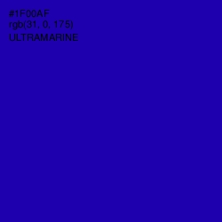 #1F00AF - Ultramarine Color Image