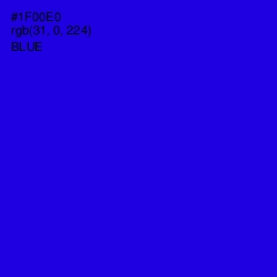 #1F00E0 - Blue Color Image