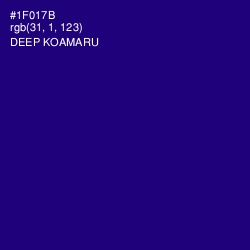 #1F017B - Deep Koamaru Color Image