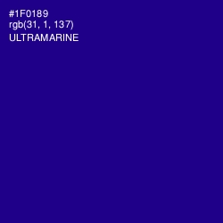 #1F0189 - Ultramarine Color Image