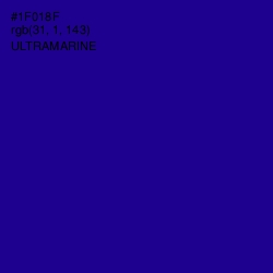 #1F018F - Ultramarine Color Image