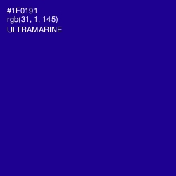 #1F0191 - Ultramarine Color Image