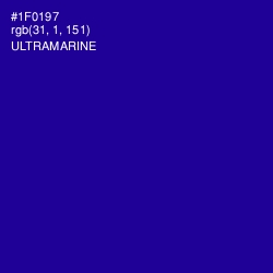 #1F0197 - Ultramarine Color Image