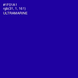 #1F01A1 - Ultramarine Color Image