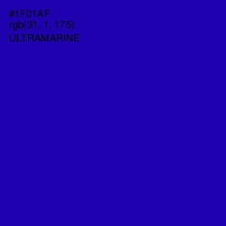 #1F01AF - Ultramarine Color Image