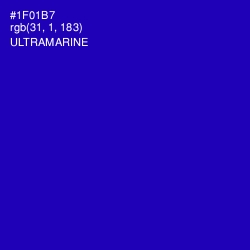 #1F01B7 - Ultramarine Color Image