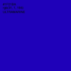 #1F01BA - Ultramarine Color Image