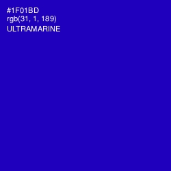 #1F01BD - Ultramarine Color Image