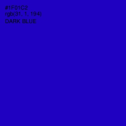 #1F01C2 - Dark Blue Color Image