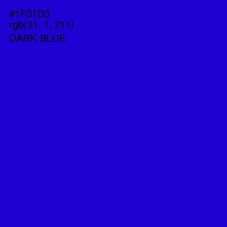#1F01D3 - Dark Blue Color Image
