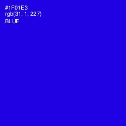 #1F01E3 - Blue Color Image