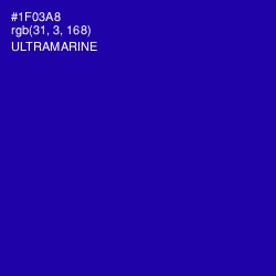 #1F03A8 - Ultramarine Color Image