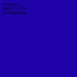 #1F03A9 - Ultramarine Color Image