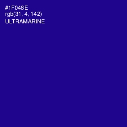 #1F048E - Ultramarine Color Image