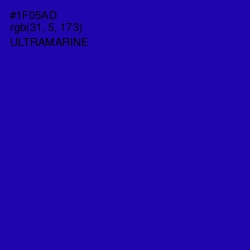 #1F05AD - Ultramarine Color Image