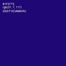 #1F0775 - Deep Koamaru Color Image