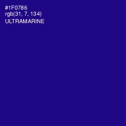 #1F0786 - Ultramarine Color Image