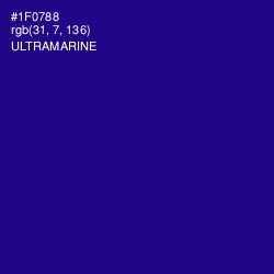 #1F0788 - Ultramarine Color Image