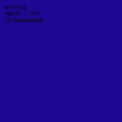 #1F0793 - Ultramarine Color Image