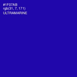 #1F07AB - Ultramarine Color Image