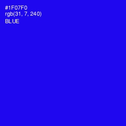 #1F07F0 - Blue Color Image