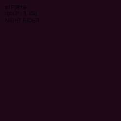 #1F0819 - Night Rider Color Image