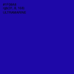 #1F08A8 - Ultramarine Color Image