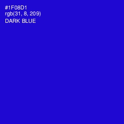 #1F08D1 - Dark Blue Color Image