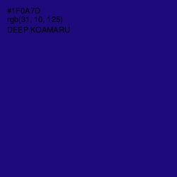 #1F0A7D - Deep Koamaru Color Image