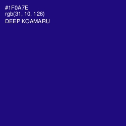 #1F0A7E - Deep Koamaru Color Image