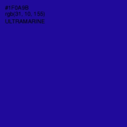 #1F0A9B - Ultramarine Color Image