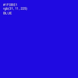 #1F0BE1 - Blue Color Image