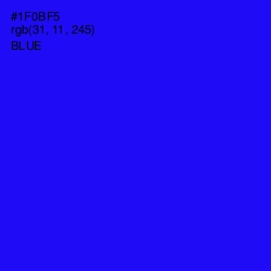 #1F0BF5 - Blue Color Image