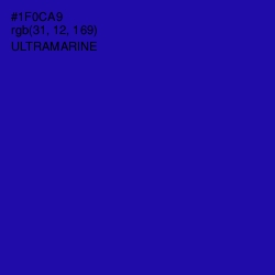 #1F0CA9 - Ultramarine Color Image