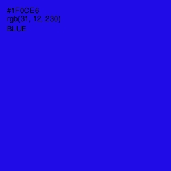 #1F0CE6 - Blue Color Image