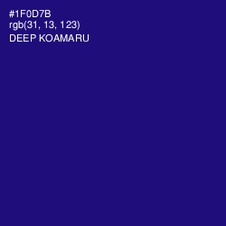 #1F0D7B - Deep Koamaru Color Image