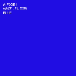 #1F0DE4 - Blue Color Image