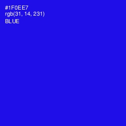 #1F0EE7 - Blue Color Image