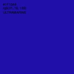 #1F10A9 - Ultramarine Color Image